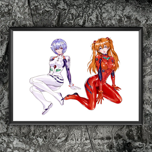 Asuka & Rei 8.5" x 11" Art Print